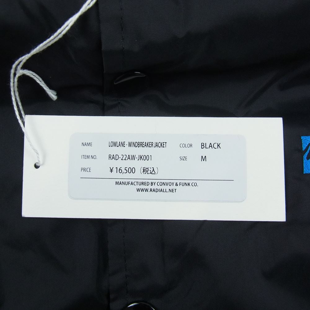 RADIALL ラディアル 22AW RAD-22AW-JK001 LOWLANE WINDBREAKER JACKET 裏ボア コーチ ジャケット ブラック系 M【中古】