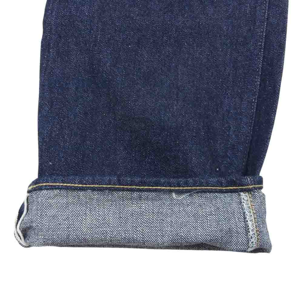 WAREHOUSE ウエアハウス 鹿革パッチ ボタンフライ 赤耳 デニム パンツ インディゴブルー系 32【中古】
