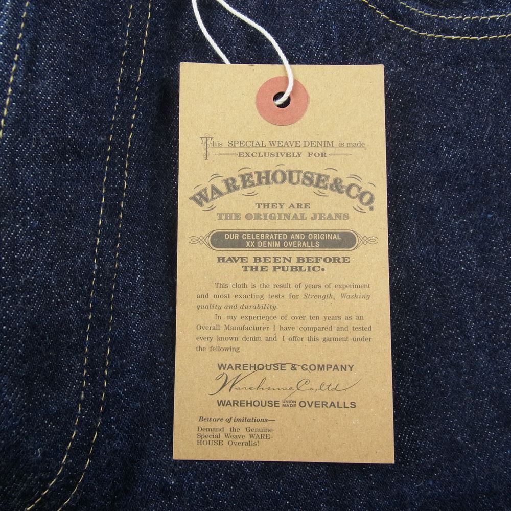 WAREHOUSE ウエアハウス Lot800XX STANDARD スタンダード 鹿革パッチ コットン デニム パンツ インディゴブルー系 31【美品】【中古】