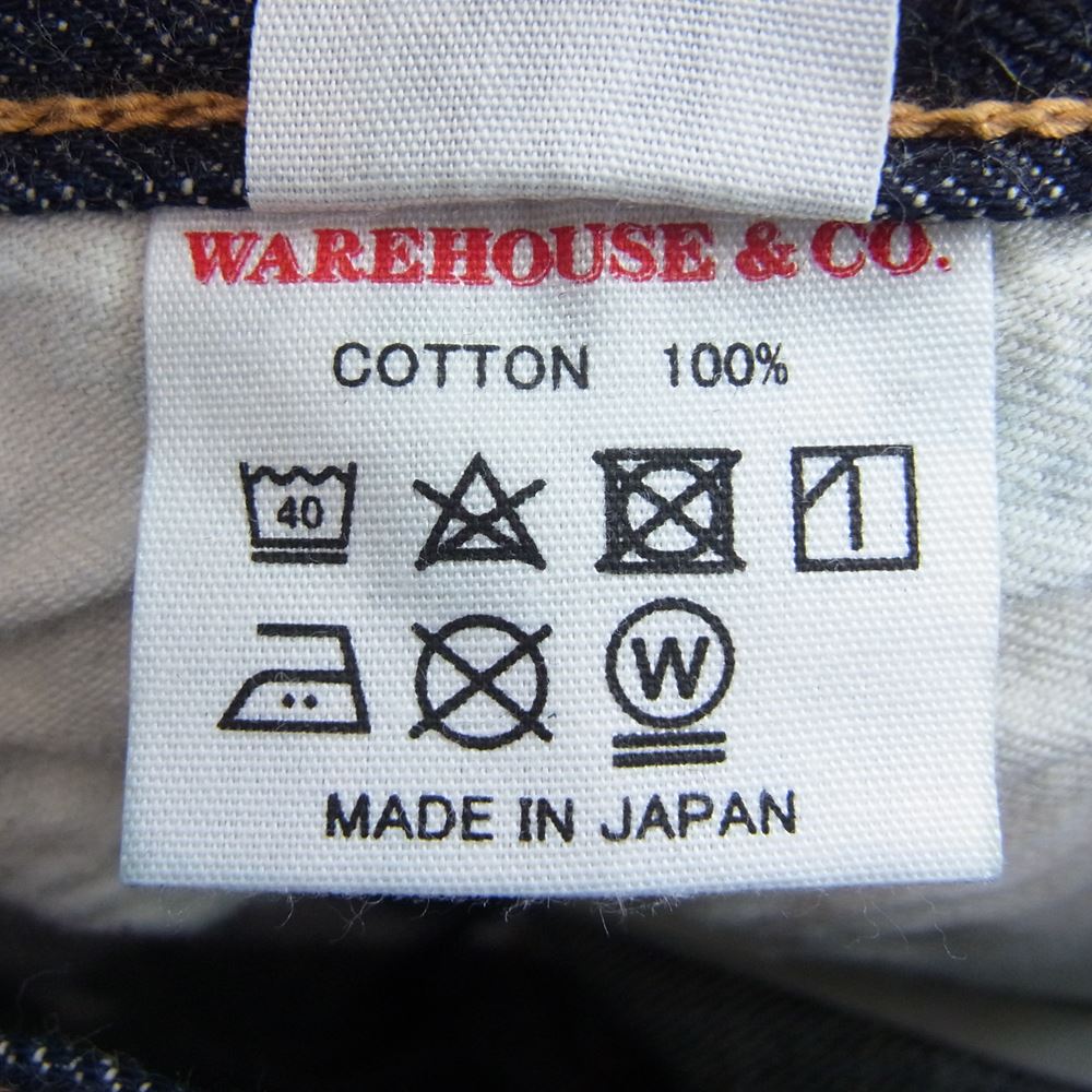 WAREHOUSE ウエアハウス Lot1101 DUCK DIGGER ダックディガー ボタンフライ デニム パンツ インディゴブルー系 31【中古】