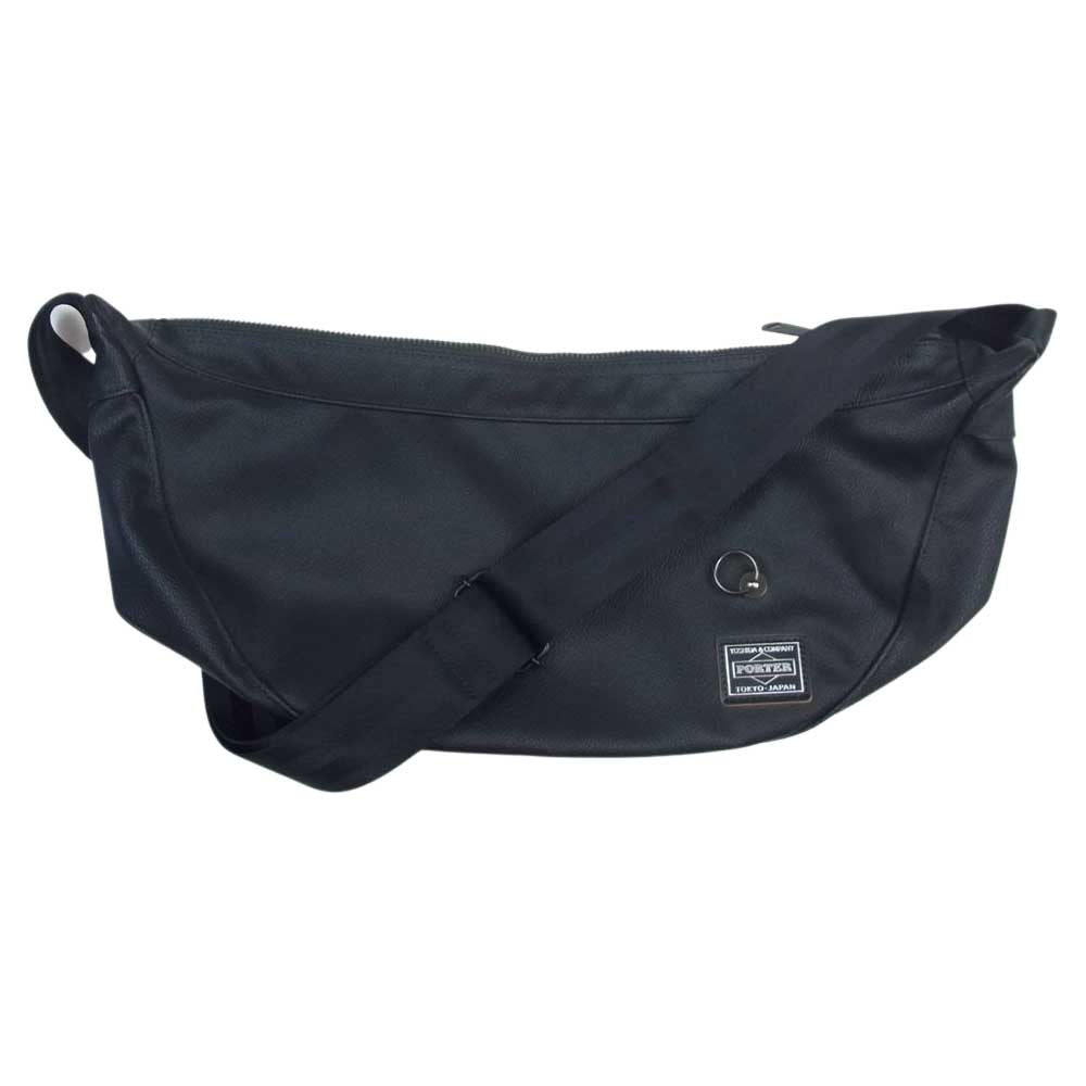 PORTER ポーター JAM HOME MADE BANANA BAG レザー ショルダー バナナ バック ブラック系【美品】【中古】