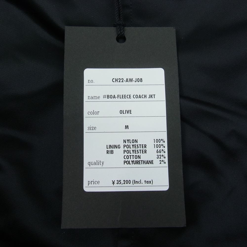 キャプテンズヘルム CH22-AW-J08 BOA FLEECE COACH JKT ボア フリース コーチ ジャケット ブラック系 M【美品】【中古】