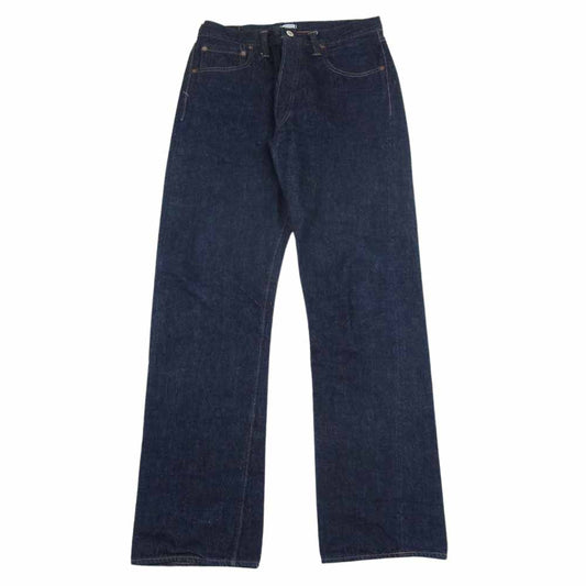 WAREHOUSE ウエアハウス Lot1001XX 1947 MODEL ONE WASH DUCK DIGGER ダックディガー 日本製 鹿革パッチ デニム パンツ インディゴブルー系 32【中古】
