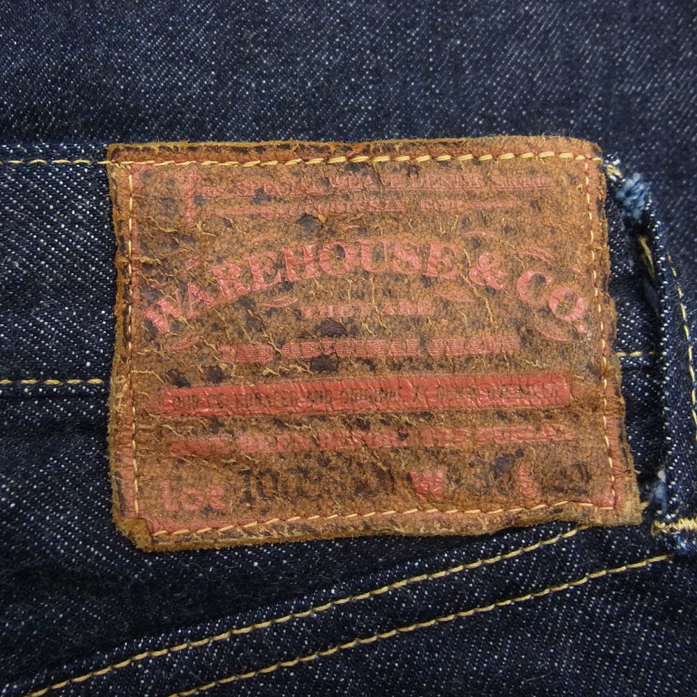 WAREHOUSE ウエアハウス Lot1003SXX 復刻 1945 MODEL 大戦モデル DUCK DIGGER ダックディガー デニム パンツ インディゴブルー系 30【美品】【中古】