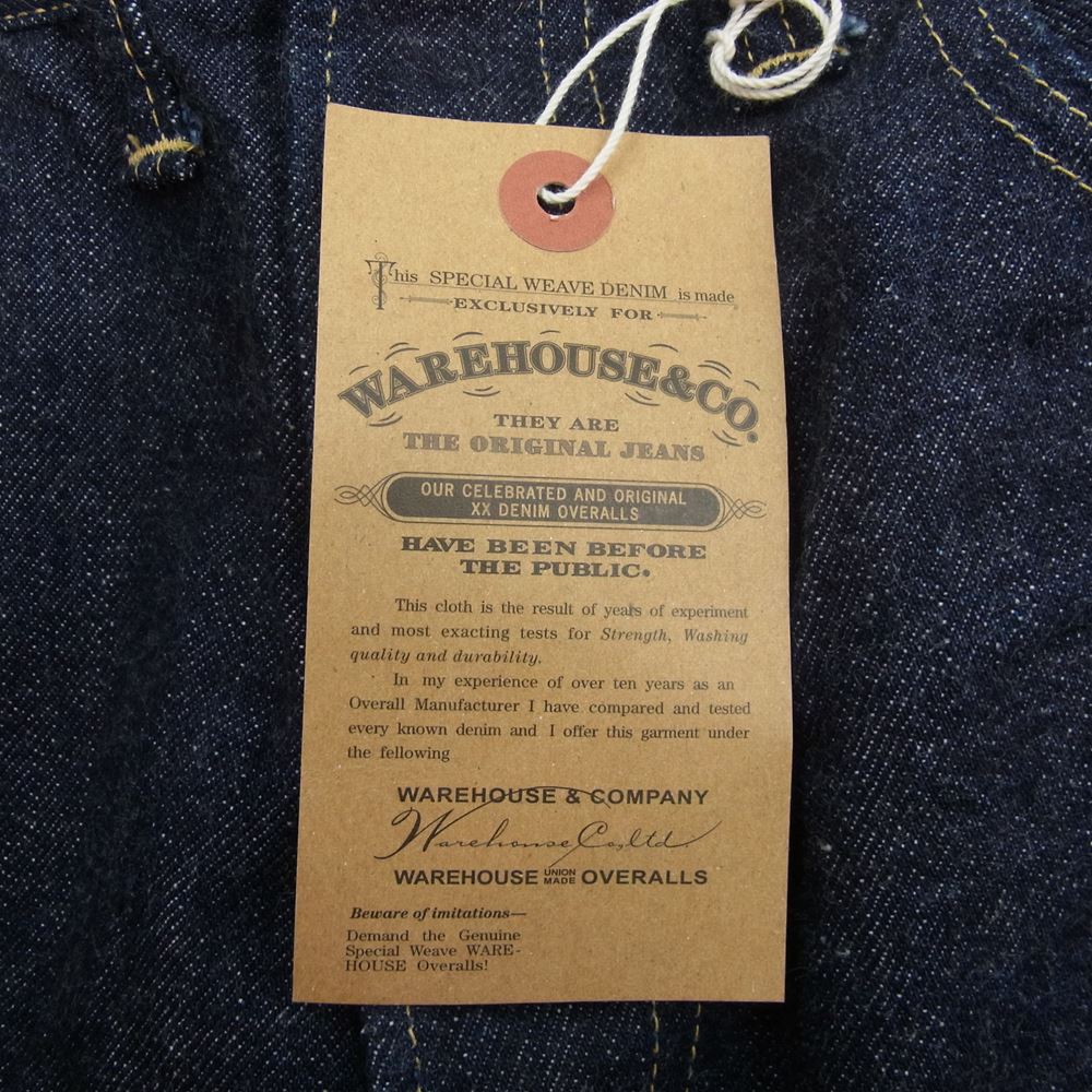 WAREHOUSE ウエアハウス Lot1003SXX 復刻 1945 MODEL 大戦モデル DUCK DIGGER ダックディガー デニム パンツ インディゴブルー系 30【美品】【中古】