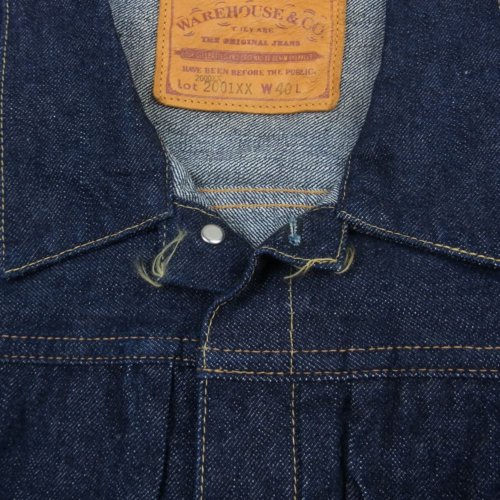 WAREHOUSE ウエアハウス Lot2001XX 1ST TYPE DENIM JACKET ファースト タイプ デニム ジャケット インディゴブルー系 40【美品】【中古】