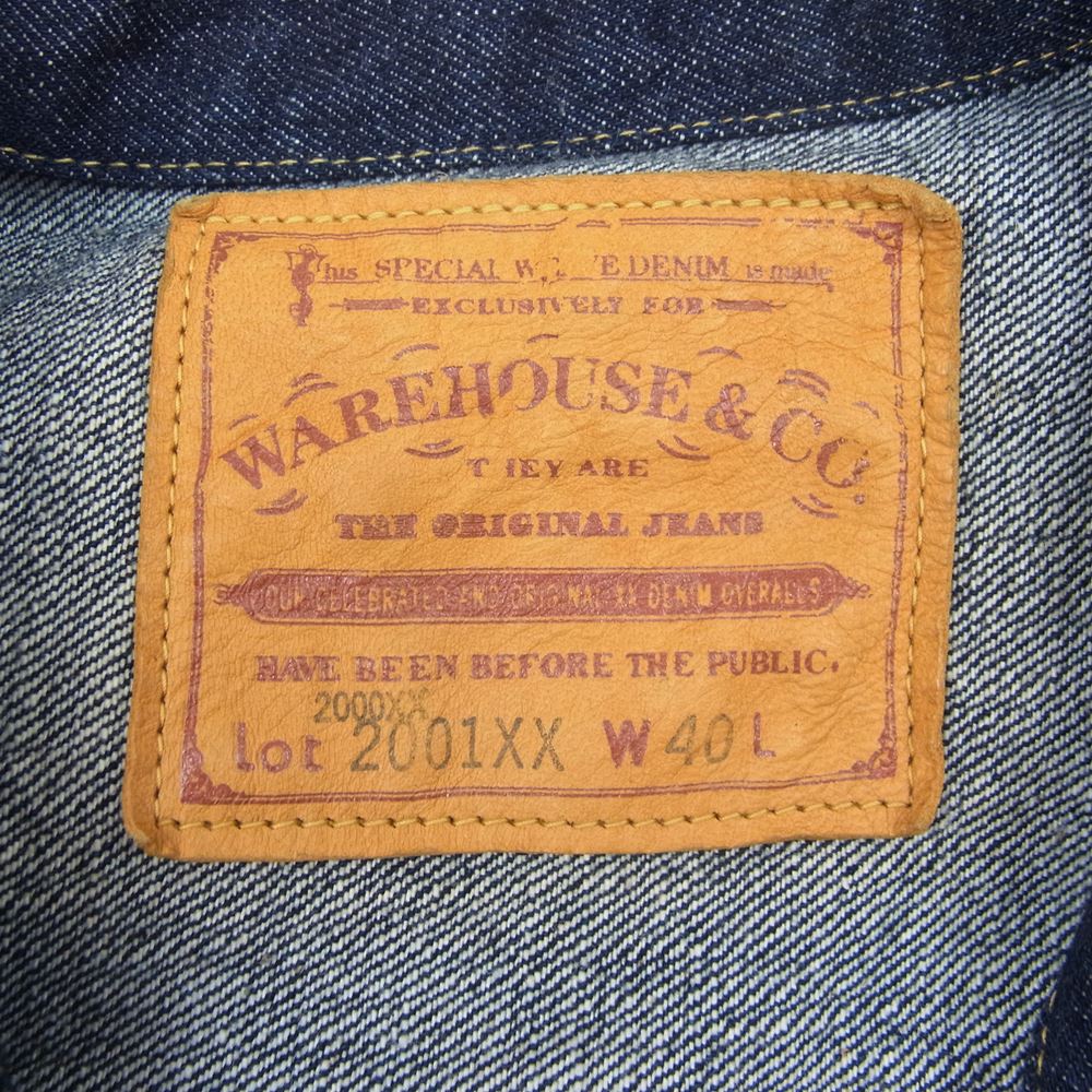 WAREHOUSE ウエアハウス Lot2001XX 1ST TYPE DENIM JACKET ファースト タイプ デニム ジャケット インディゴブルー系 40【美品】【中古】