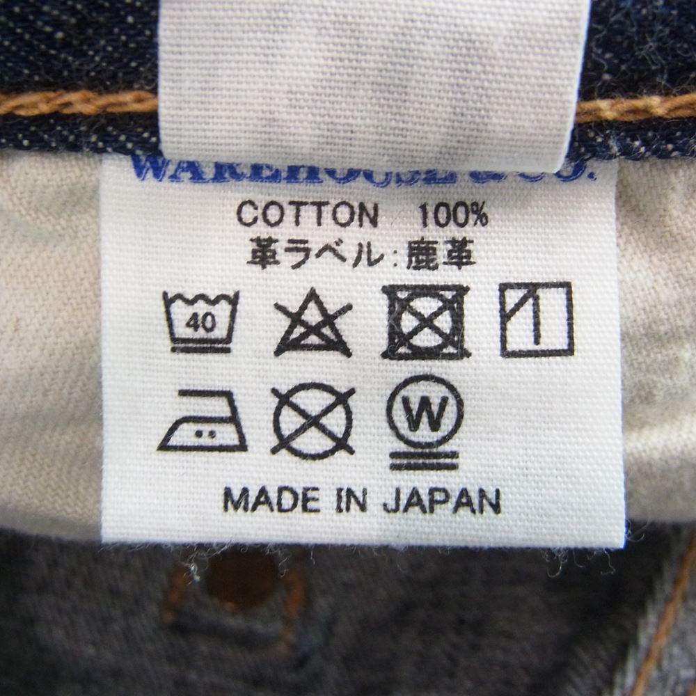 WAREHOUSE ウエアハウス Lot1003XX 1941 MODEL Dead Stock Blue デッドストックブルー DUCK DIGGER ダックディガー 日本製  シンチバック デニム パンツ インディゴブルー系 30【中古】