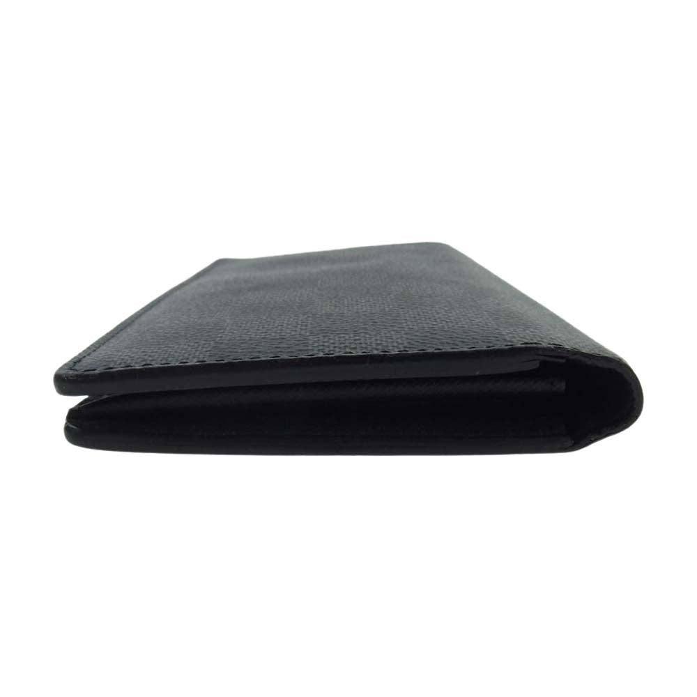 LOUIS VUITTON ルイ・ヴィトン N62665  ポルトフォイユ・ブラザ ダミエ グラフィット 長財布 ブラック系【中古】