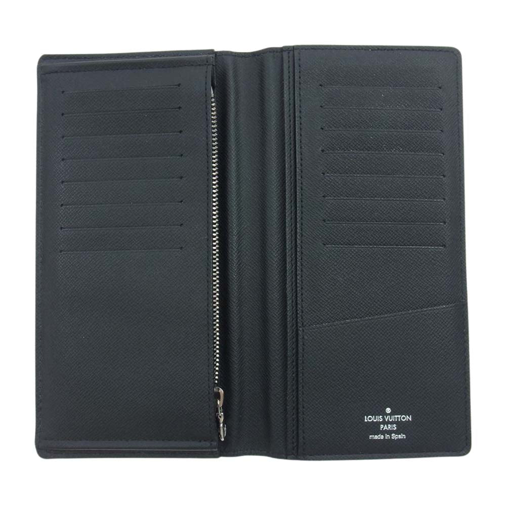 LOUIS VUITTON ルイ・ヴィトン N62665  ポルトフォイユ・ブラザ ダミエ グラフィット 長財布 ブラック系【中古】