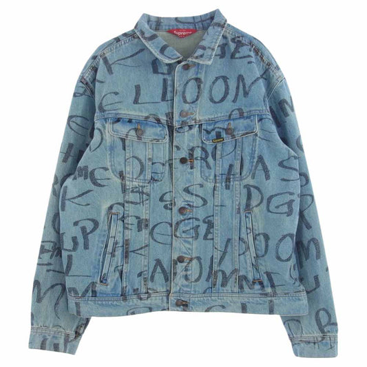 Supreme シュプリーム 20AW Black Ark Denim Trucker Jacket ブラック アーク デニム ジャケット インディゴブルー系 L【中古】