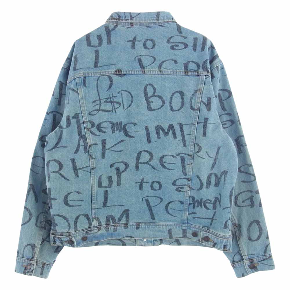 Supreme シュプリーム 20AW Black Ark Denim Trucker Jacket ブラック アーク デニム ジャケット インディゴブルー系 L【中古】
