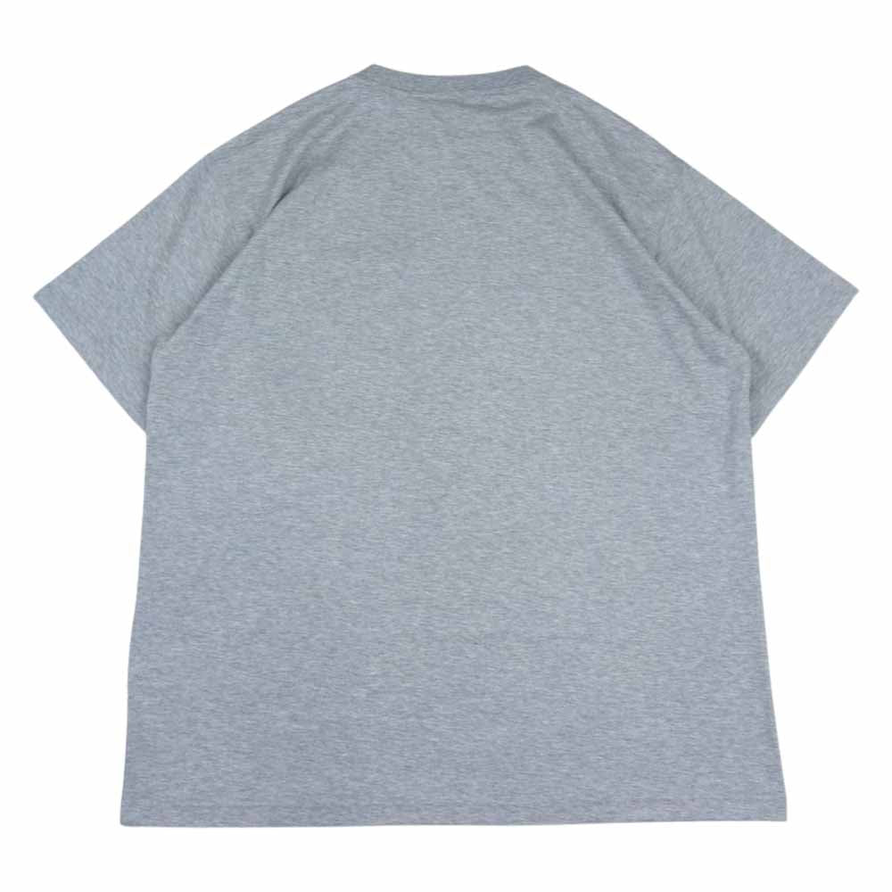 BURBERRY バーバリー 8048923 A2142 チェック ポケット オーバーサイズ クルーネック コットン 半袖 Tシャツ  グレー系 S【極上美品】【中古】