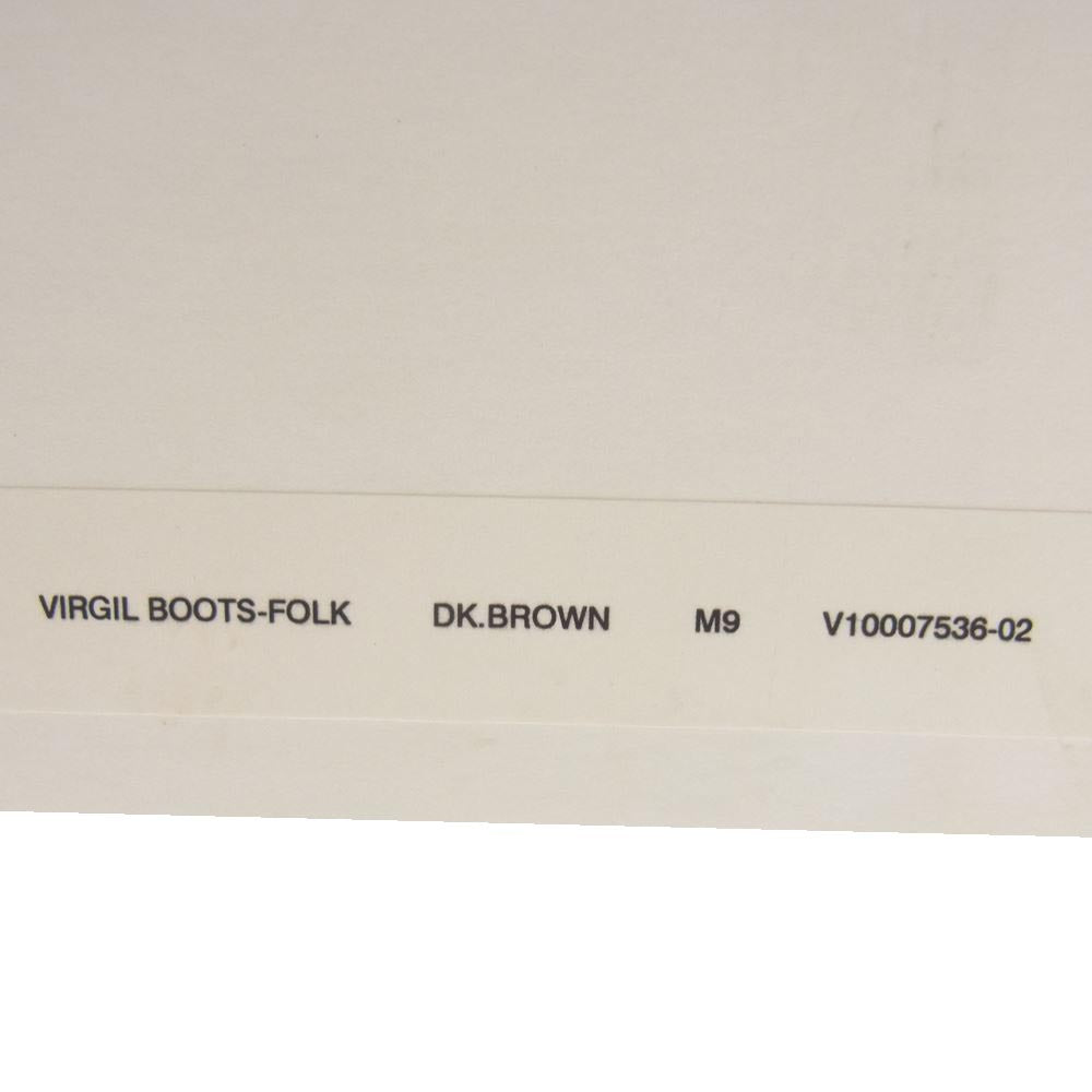 VISVIM ビズビム V10007536-02 VIRGIL BOOTS-FOLK フォーク ヴァージル スエード ブーツ ダークブラウン系 US9【中古】
