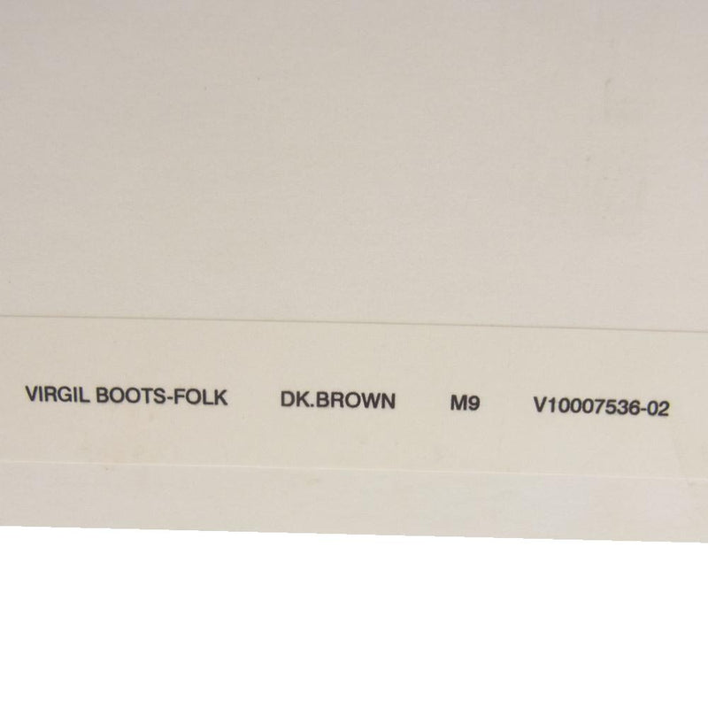 VISVIM ビズビム V10007536-02 VIRGIL BOOTS-FOLK フォーク ヴァージル スエード ブーツ ダークブラウン系 US9【中古】