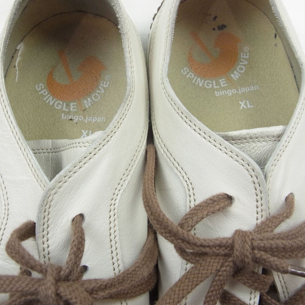 SPINGLE MOVE スピングルムーブ レザー ローカット スニーカー ホワイト ホワイト系 XL【中古】