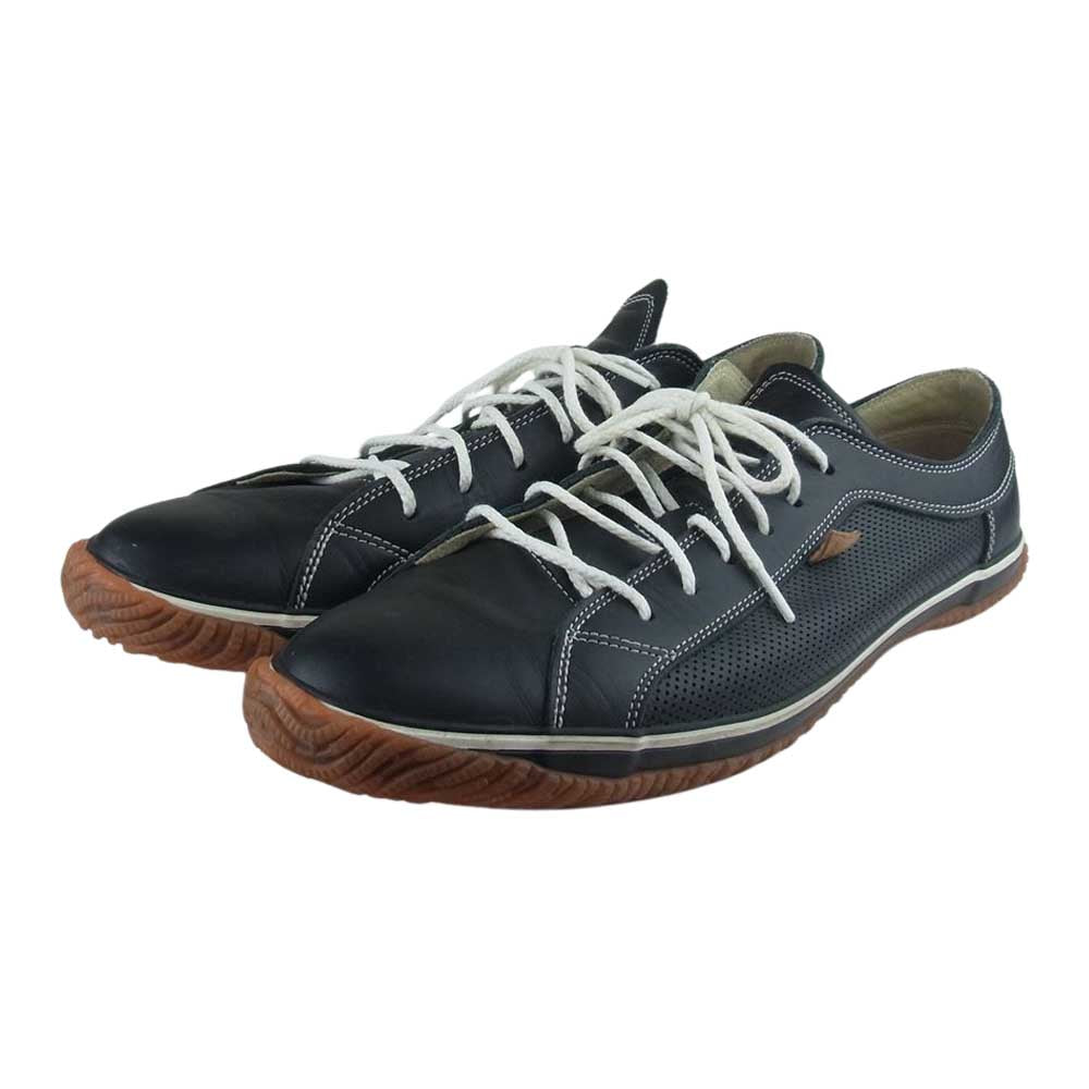 SPINGLE MOVE スピングルムーブ サイド パンチング レザー ローカット スニーカー ブラック XL【中古】