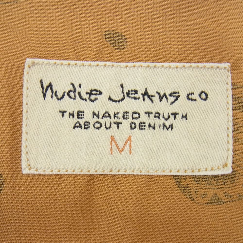 Nudie Jeans ヌーディージーンズ 総柄 オープン シャツ ブラウン系 M【中古】
