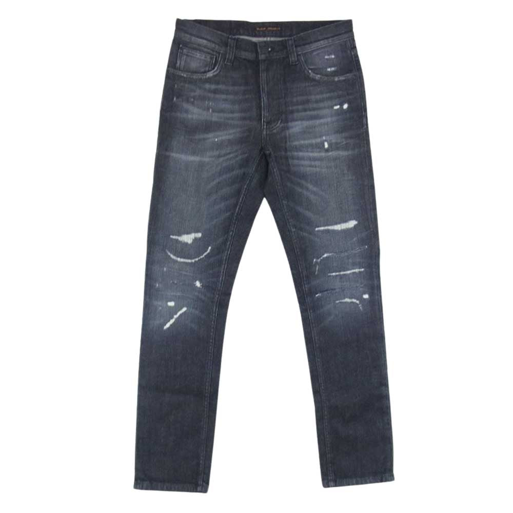 Nudie Jeans ヌーディージーンズ lean dean リーンディーン 加工 ブラック デニム パンツ ブラック系 29【中古】