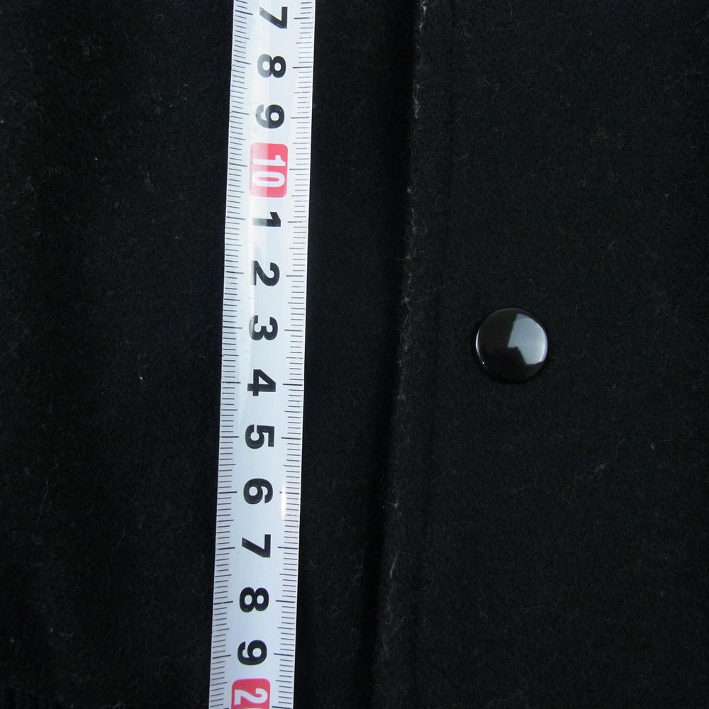 フランクリン＆マーシャル 袖レザー メルトン スタジャン スタジアム ジャケット ブラック系 S【中古】