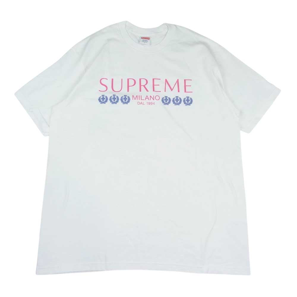 Supreme シュプリーム 21SS Milano Tee ミラノ プリント Tシャツ ホワイト系 L【中古】