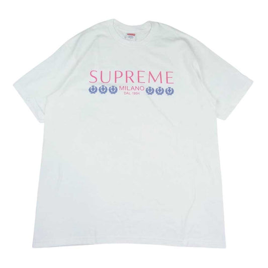 Supreme シュプリーム 21SS Milano Tee ミラノ プリント Tシャツ ホワイト系 L【中古】