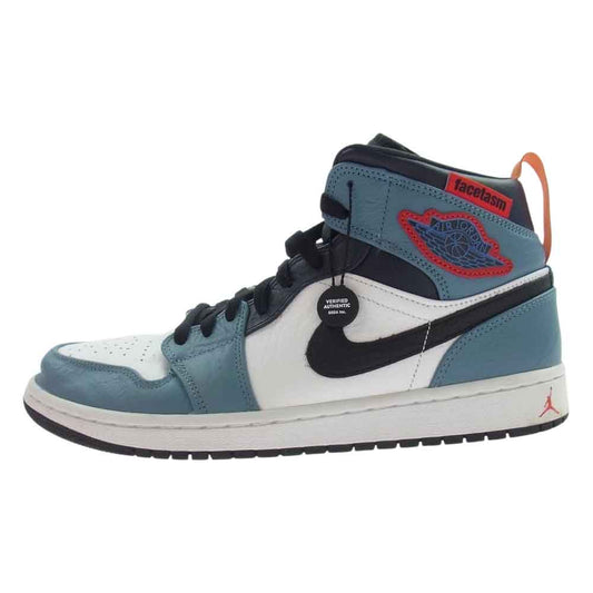 NIKE ナイキ × FACETASM ファセッタズム CU2802-100 AIR JORDAN MID SE エア ジョーダン ミッド FRLS APLA フィアレス スニーカー  ブルー系 ブラック系 27.5cm【中古】