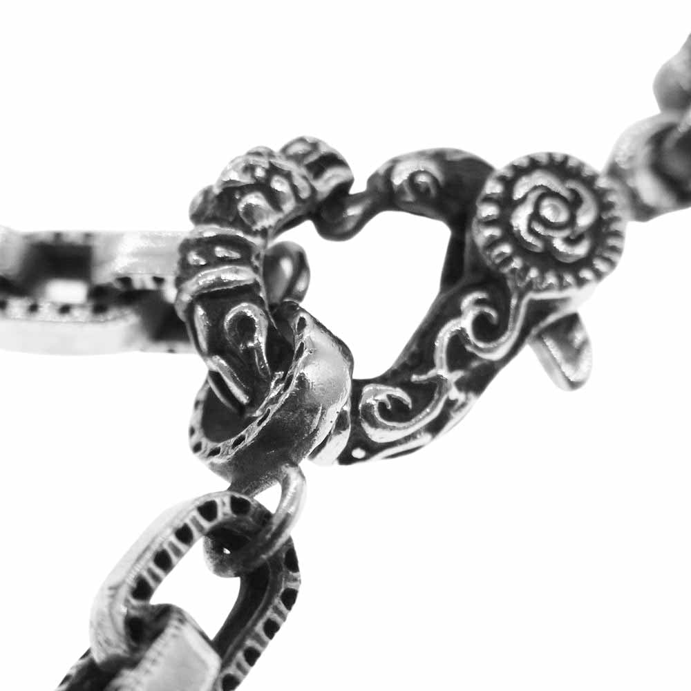 レザーズアンドトレジャーズ Harf engraved links w/celtic lobster claw ハーフ エングレイ チェーン シルバー系【中古】