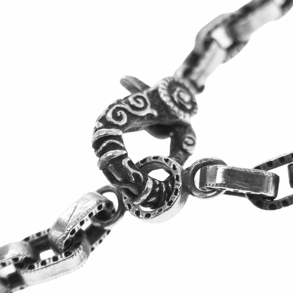レザーズアンドトレジャーズ Harf engraved links w/celtic lobster claw ハーフ エングレイ チェーン シルバー系【中古】