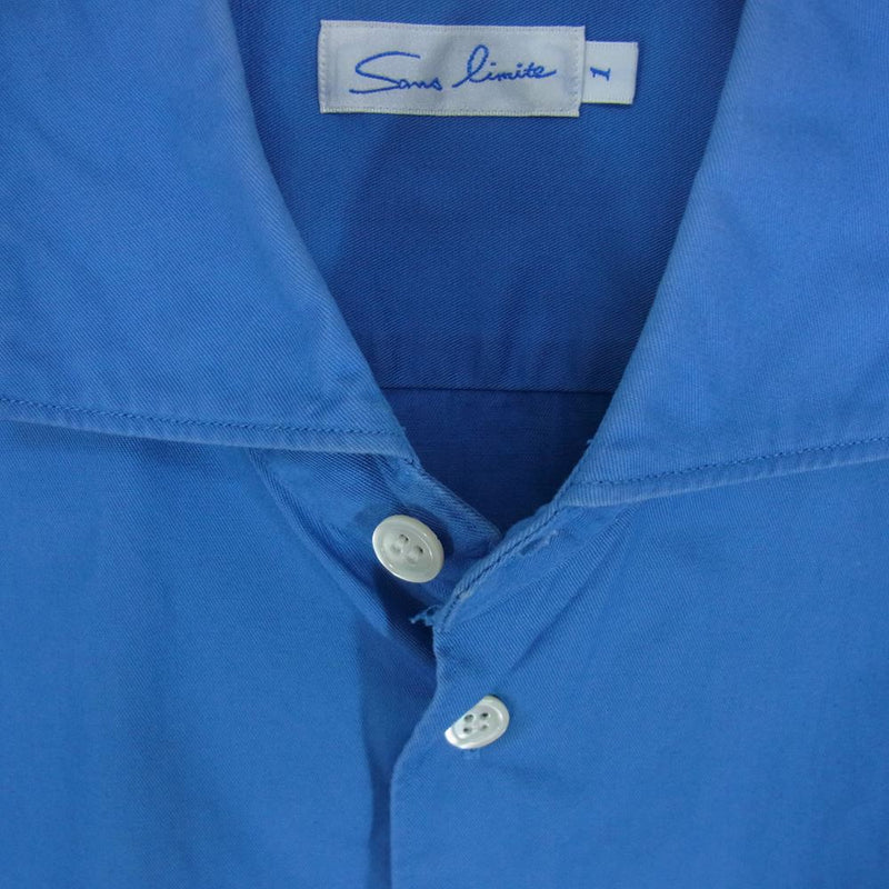 サンリミット S1901143  ツイル ボックス ワイド スプレッド 長袖 シャツ ブルー ブルー系 1【中古】