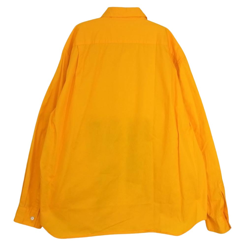 サンリミット S1901143  ツイル ボックス ワイド スプレッド 長袖 シャツ オレンジ イエロー系 1【中古】