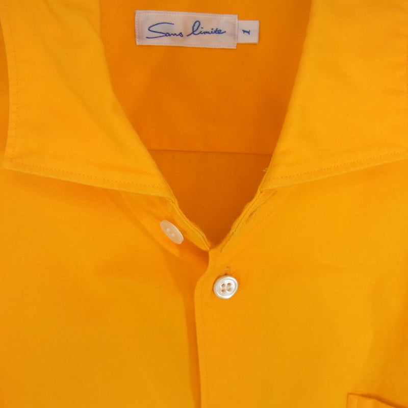 サンリミット S1901143  ツイル ボックス ワイド スプレッド 長袖 シャツ オレンジ イエロー系 1【中古】