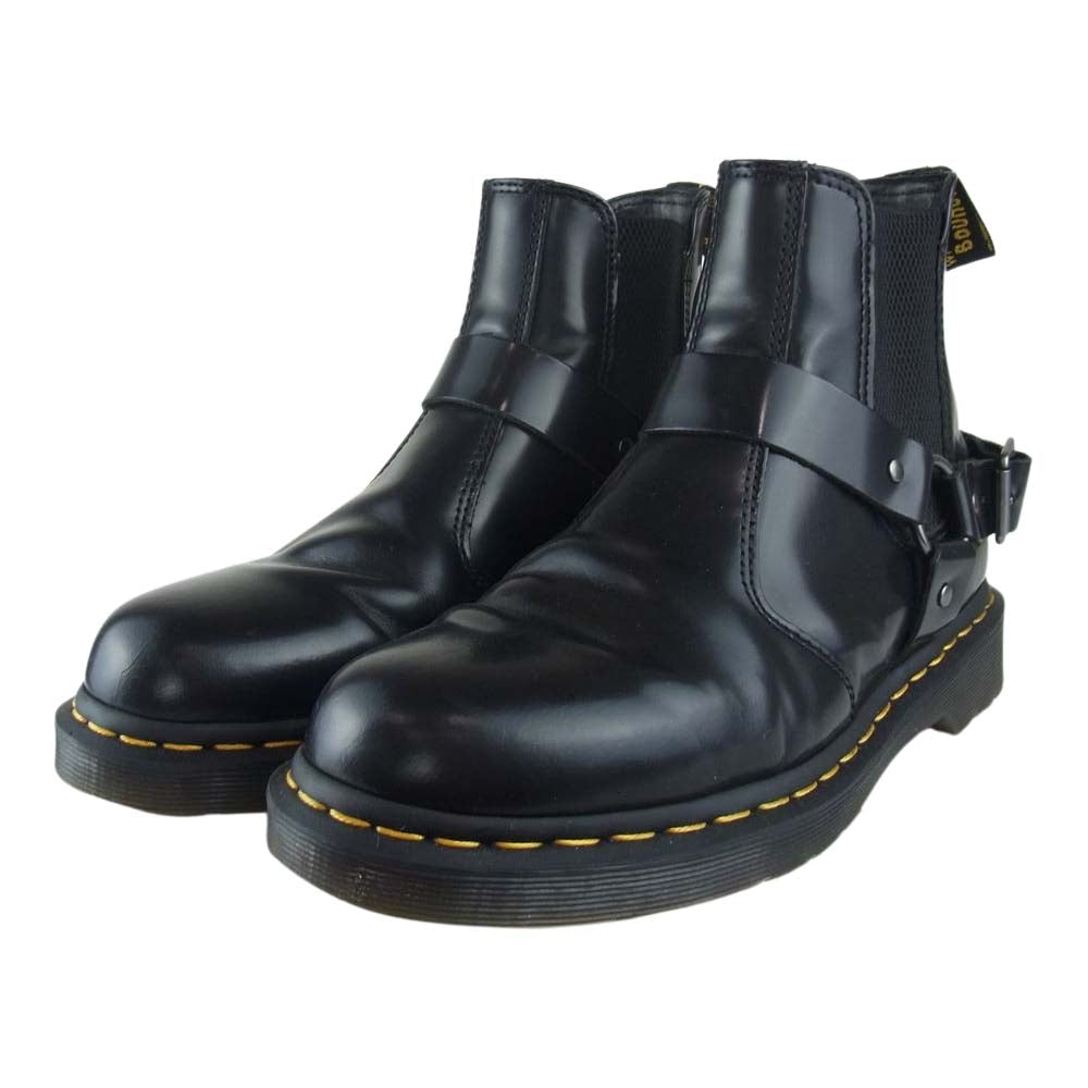Dr.Martens ドクターマーチン WINCOX ウィンコックス ベルト チェルシー サイドゴア ブーツ ブラック系 UK8【中古】