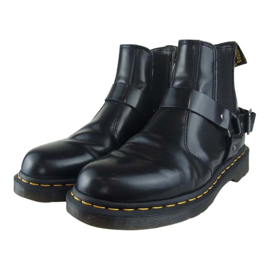 Dr.Martens ドクターマーチン WINCOX ウィンコックス ベルト チェルシー サイドゴア ブーツ ブラック系 UK8【中古】