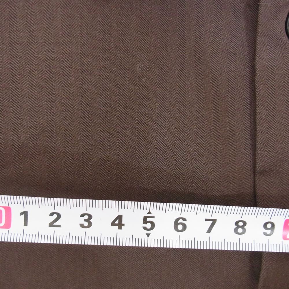 AURALEE オーラリー 22SS A22SS02FH HERRINGBONE HALF SLEEVED ヘリンボーン ハーフスリーブ 半袖 シャツ ブラウン系 4【中古】