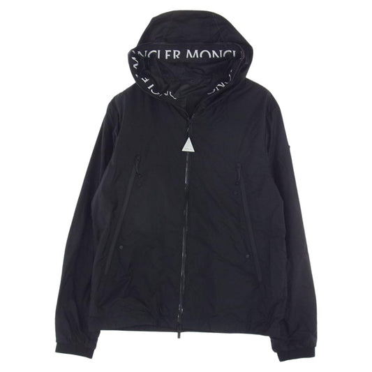 MONCLER モンクレール 22SS I1091A00175 68352 JUNICHI GIUBBOTTO フーデッド ロゴ ナイロン ブルゾン ブラック系 3【極上美品】【中古】