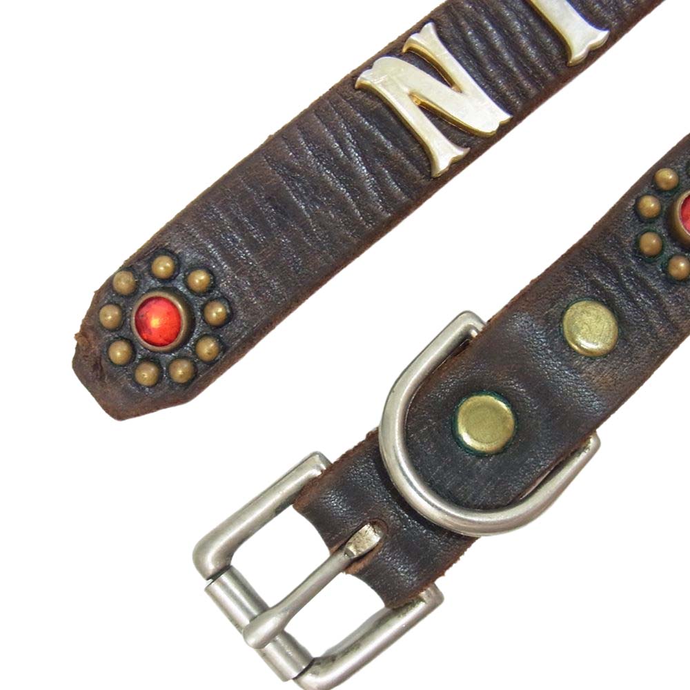 TENDERLOIN テンダーロイン × HTC × PORTER T-STUD BELT エイチティーシー ポーター スタッズ ナローベルト ブラウン系【中古】