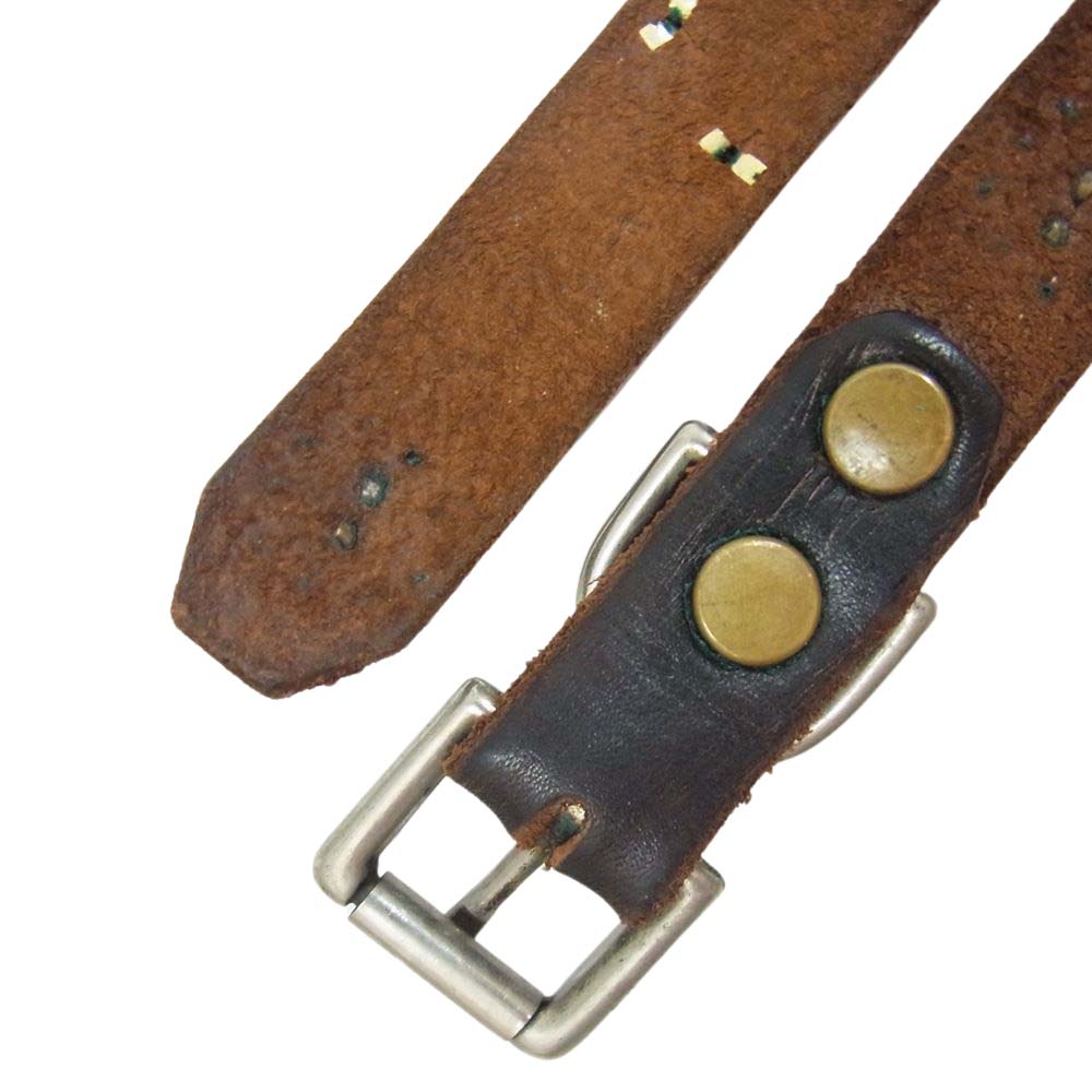 TENDERLOIN テンダーロイン × HTC × PORTER T-STUD BELT エイチティーシー ポーター スタッズ ナローベルト ブラウン系【中古】