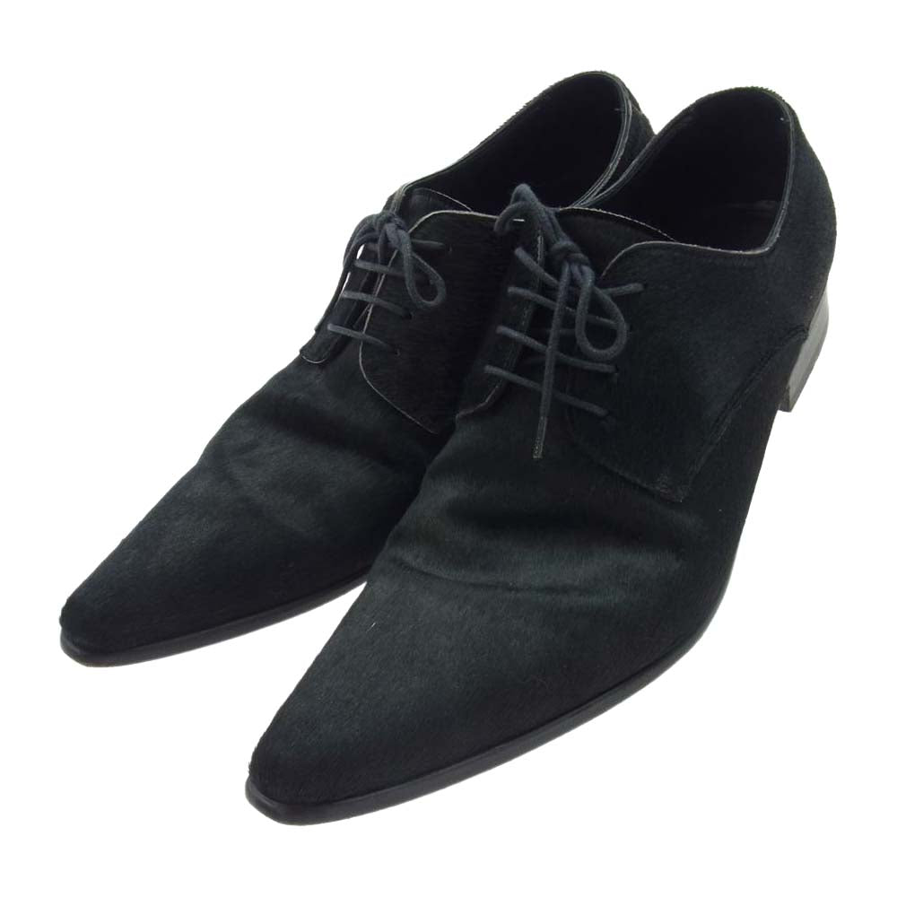DOLCE&GABBANA ドルチェアンドガッバーナ ハラコレザー ビジネス シューズ ブラック系 6.5【中古】