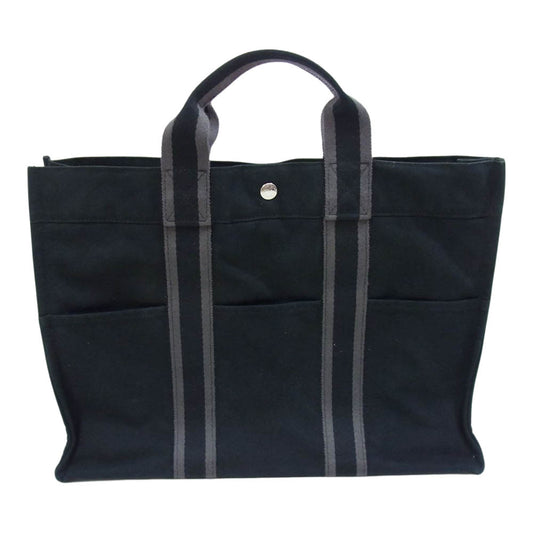 HERMES エルメス フールトゥ MM トートバッグ ブラック系【中古】