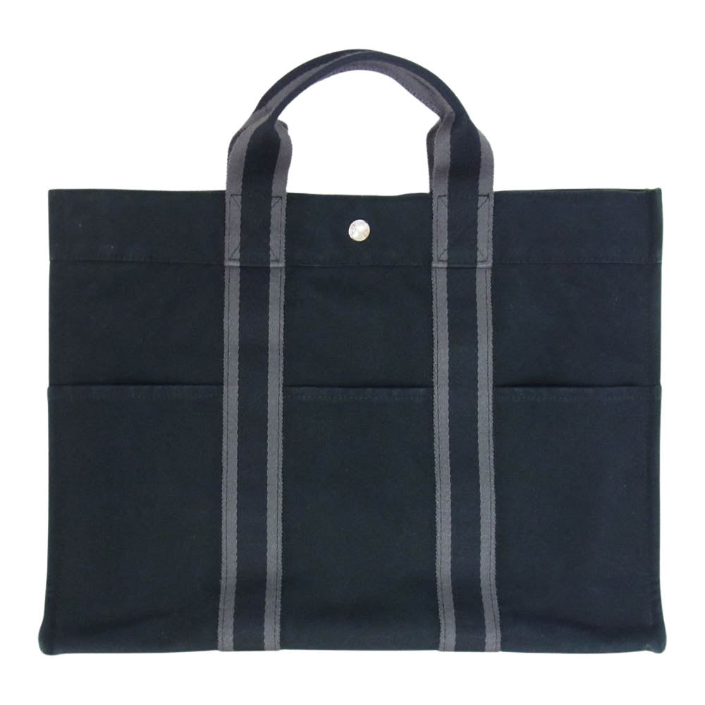 HERMES エルメス フールトゥ MM トートバッグ ブラック系【中古】