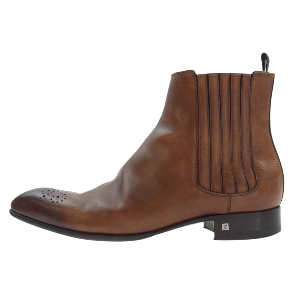 LOUIS VUITTON ルイ・ヴィトン サイド エラスティック ブーツ  ブラウン系 7.5【中古】