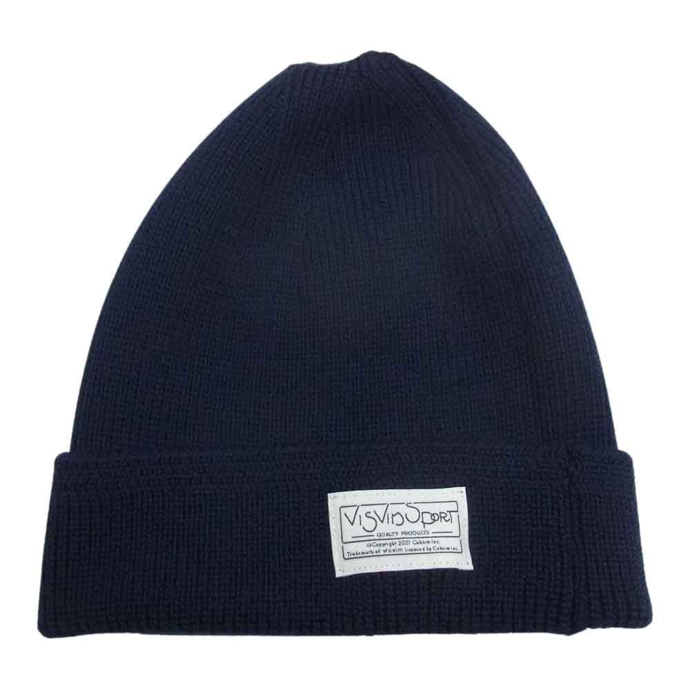 VISVIM ビズビム 21AW 0121308003002 VS KNIT CAP F NAVY ウォッシャブル ウール ニット キャップ ネイビー系 F【新古品】【未使用】【中古】
