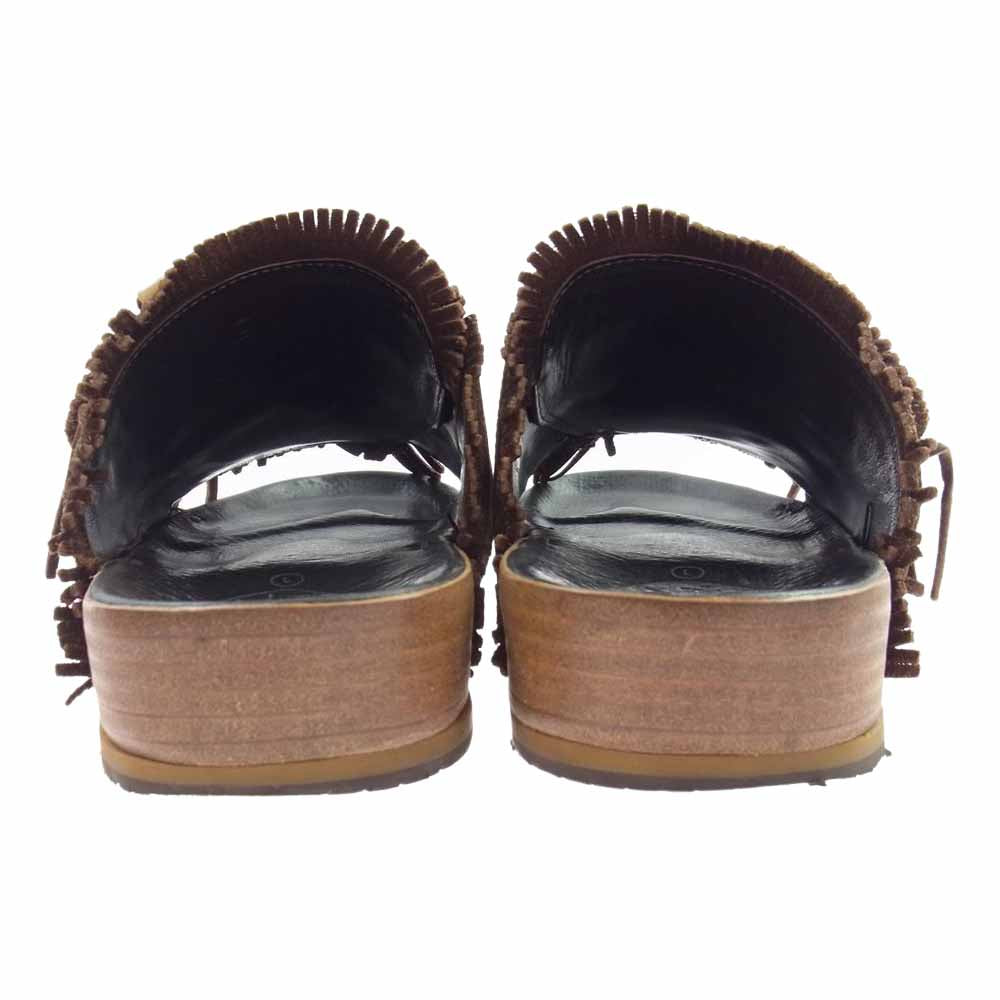 VISVIM ビズビム 20AW 120102002001 CHRISTO SHAMAN-FOLK DK.BROWN クリスト シャーマン サンダル ブラウン系 L【中古】
