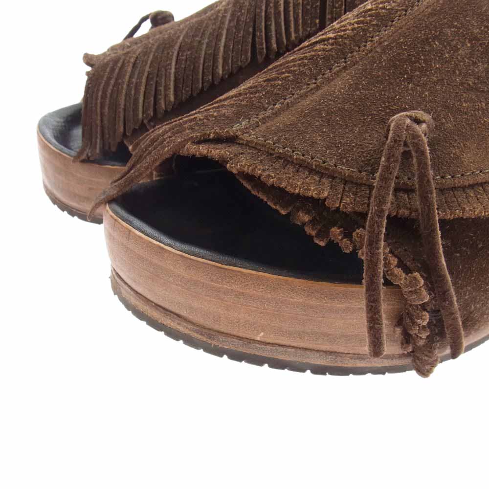 VISVIM ビズビム 20AW 120102002001 CHRISTO SHAMAN-FOLK DK.BROWN クリスト シャーマン サンダル ブラウン系 L【中古】