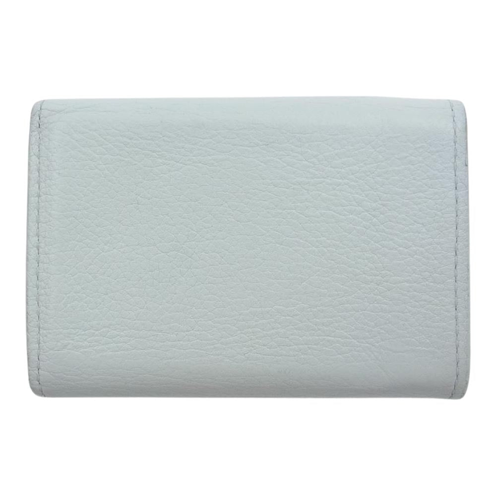 LOUIS VUITTON ルイ・ヴィトン M68728  ポルトフォイユ ロックミニ カーフレザーブロン 三つ折り 財布 ホワイト系【中古】