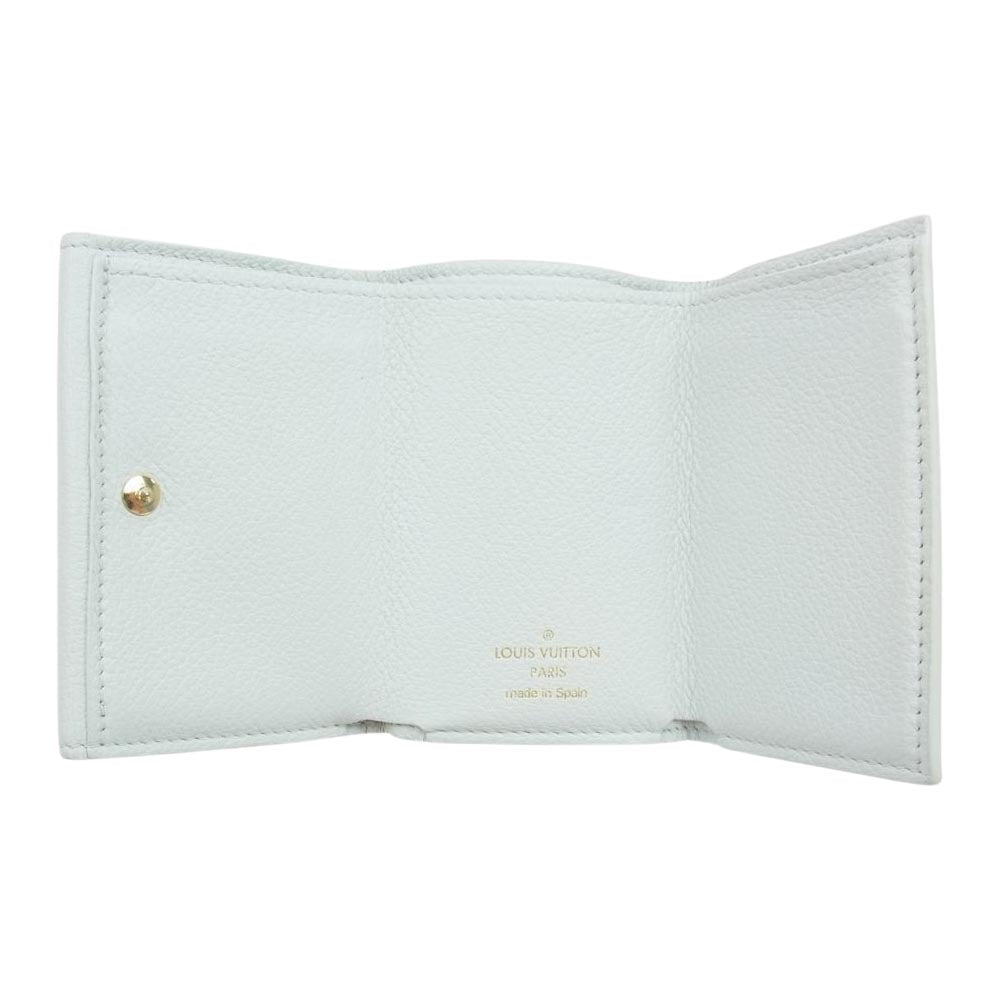 LOUIS VUITTON ルイ・ヴィトン M68728  ポルトフォイユ ロックミニ カーフレザーブロン 三つ折り 財布 ホワイト系【中古】