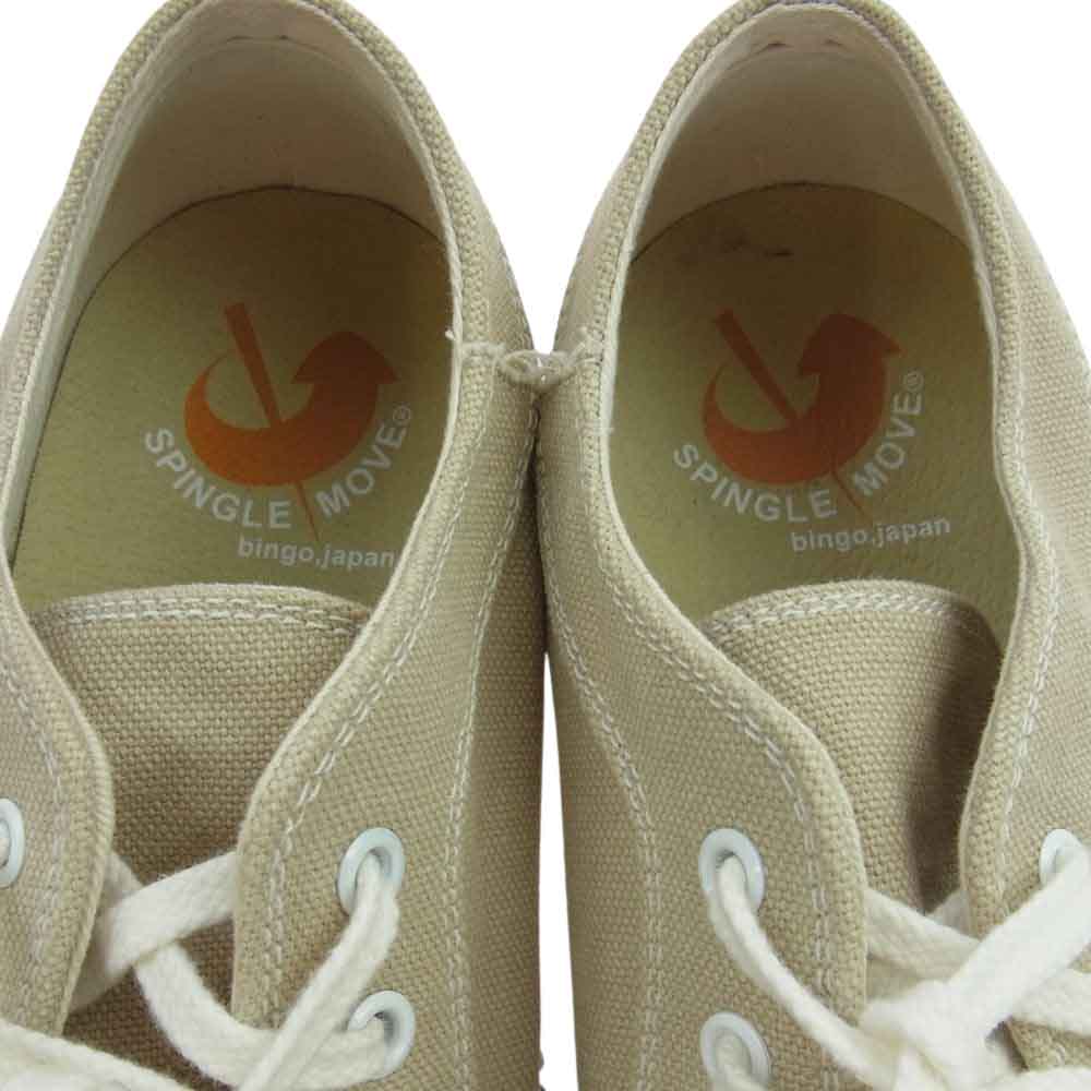 SPINGLE MOVE スピングルムーブ キャンバス ローカット スニーカー ベージュ系 L【中古】