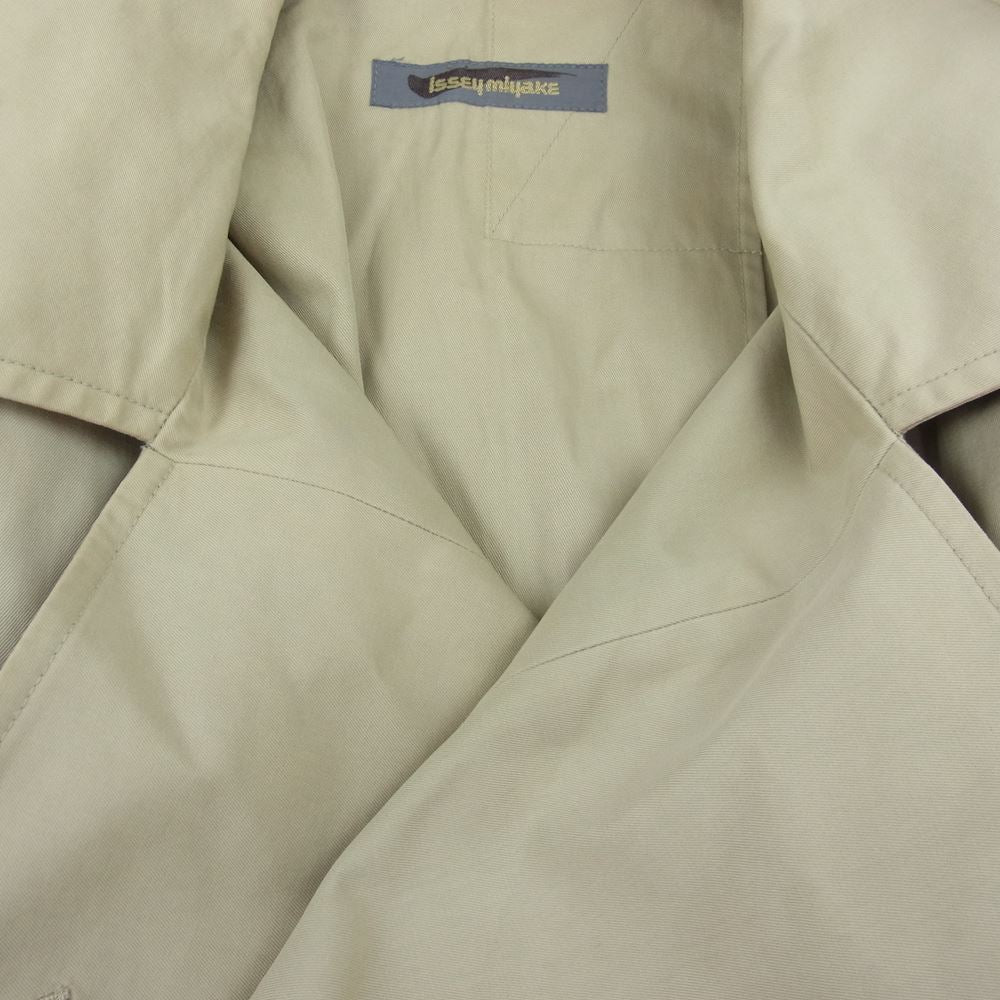 ISSEY MIYAKE イッセイミヤケ JG62029 80s ヴィンテージ トレンチ コート ベージュ系【中古】
