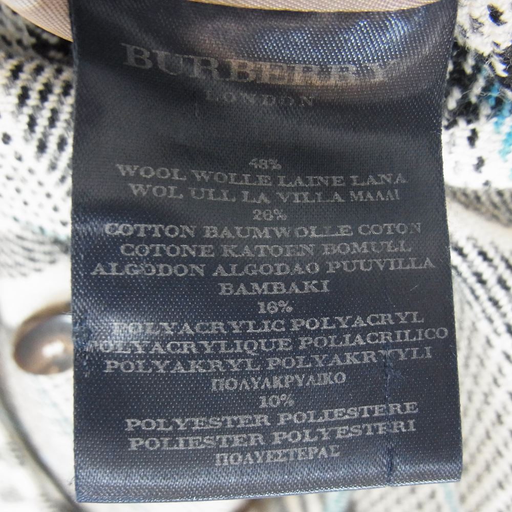 BURBERRY バーバリー チェック ベルト トレンチ コート ホワイト系 UK 10【中古】